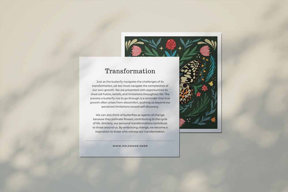 Transformation - Butterfly and Floral Design