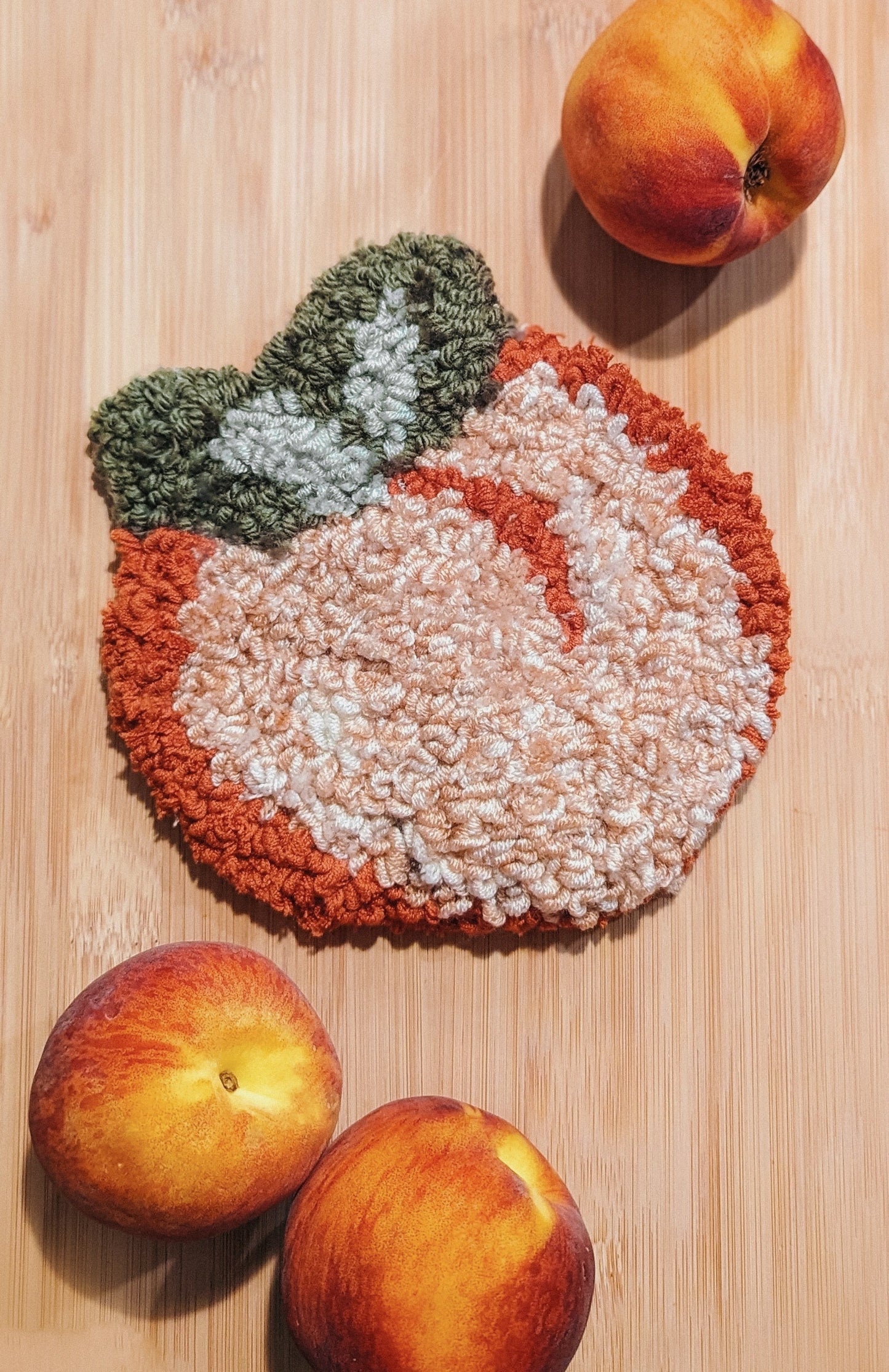 Peach Mug Rug